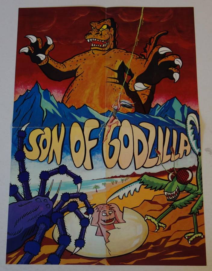 Frankensteins Monster jagen Godzillas Sohn originales B3 Filmplakat aus Japan